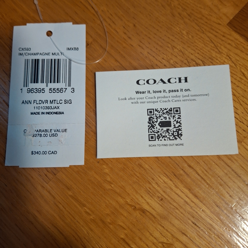 Coach Anna Foldover Clutch Crossbody NWT - Picture 3 of 16